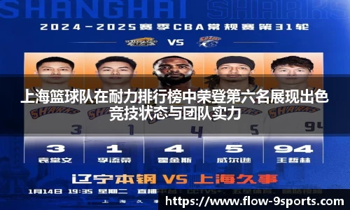 上海篮球队在耐力排行榜中荣登第六名展现出色竞技状态与团队实力